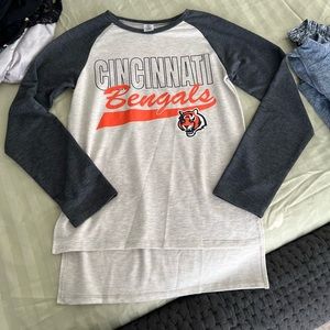 Bengals, medium, women’s shirt, high low,